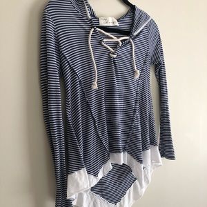 Beachy Blue & White Striped Tee